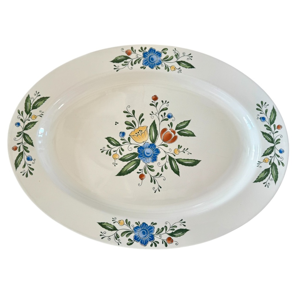 Vintage ASTA Floral Oval Platter
